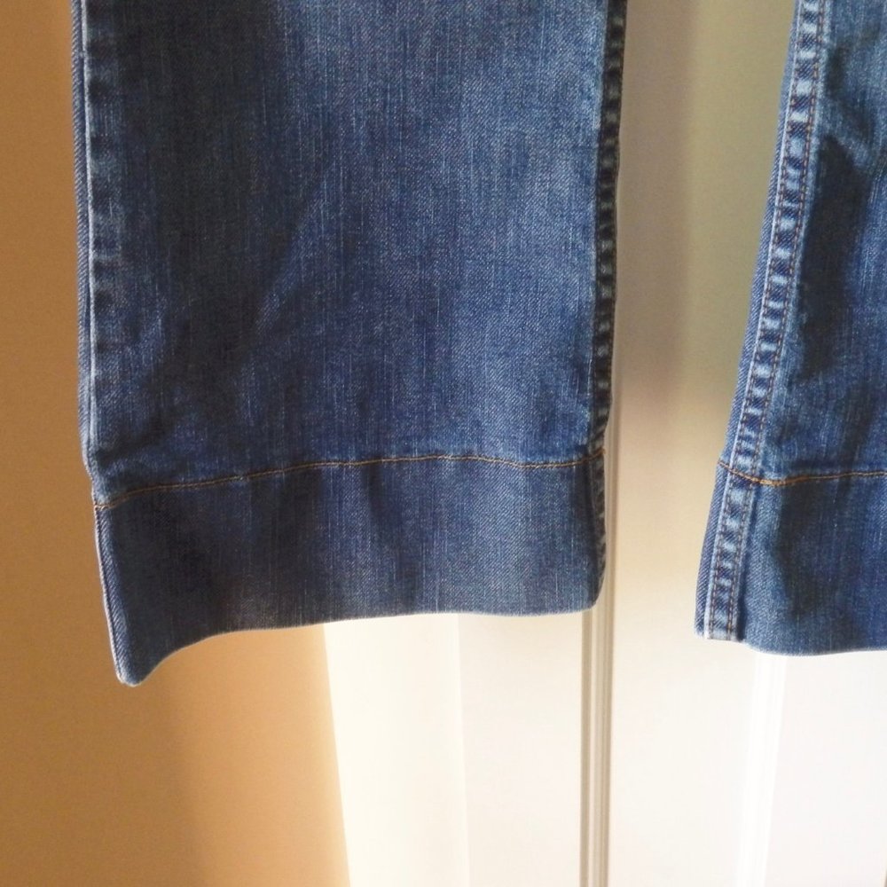 Juicy Couture Crop Capri blue Jeans zipper pockets 29 - Picture 6 of 9